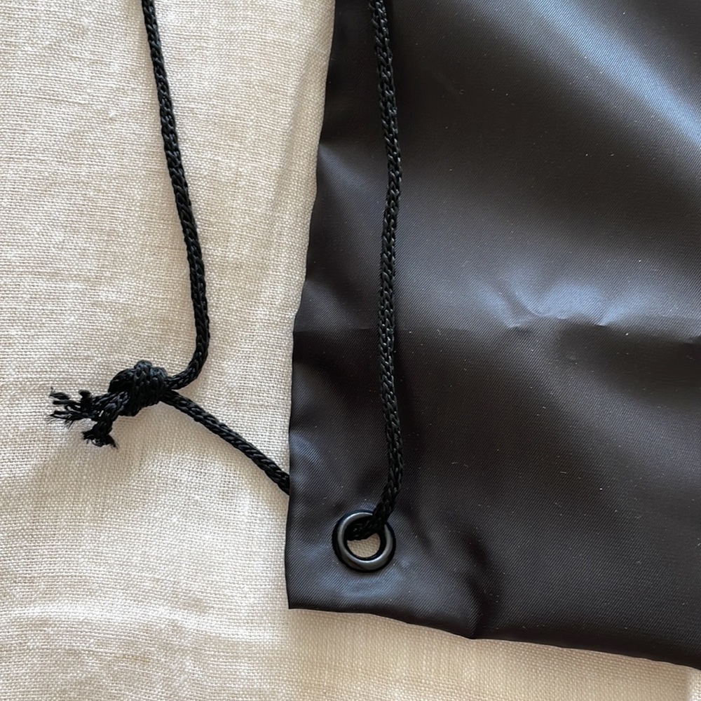 Kiton Black Nylon Drawstring Backpack - image 3